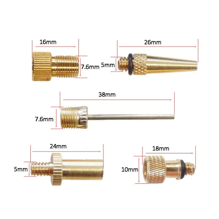 16 in 1 B Inflator Adapter French Mouth / US Mouth / UK Mouth Inflation Needle Adapter