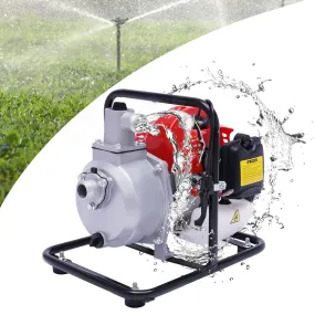 2-Stroke 2HP 1 inch 43cc Gasoline Water Pump, Gas Powered High Pressure Petrol Water Transfer Removal Pump with Air-Cooled Engine