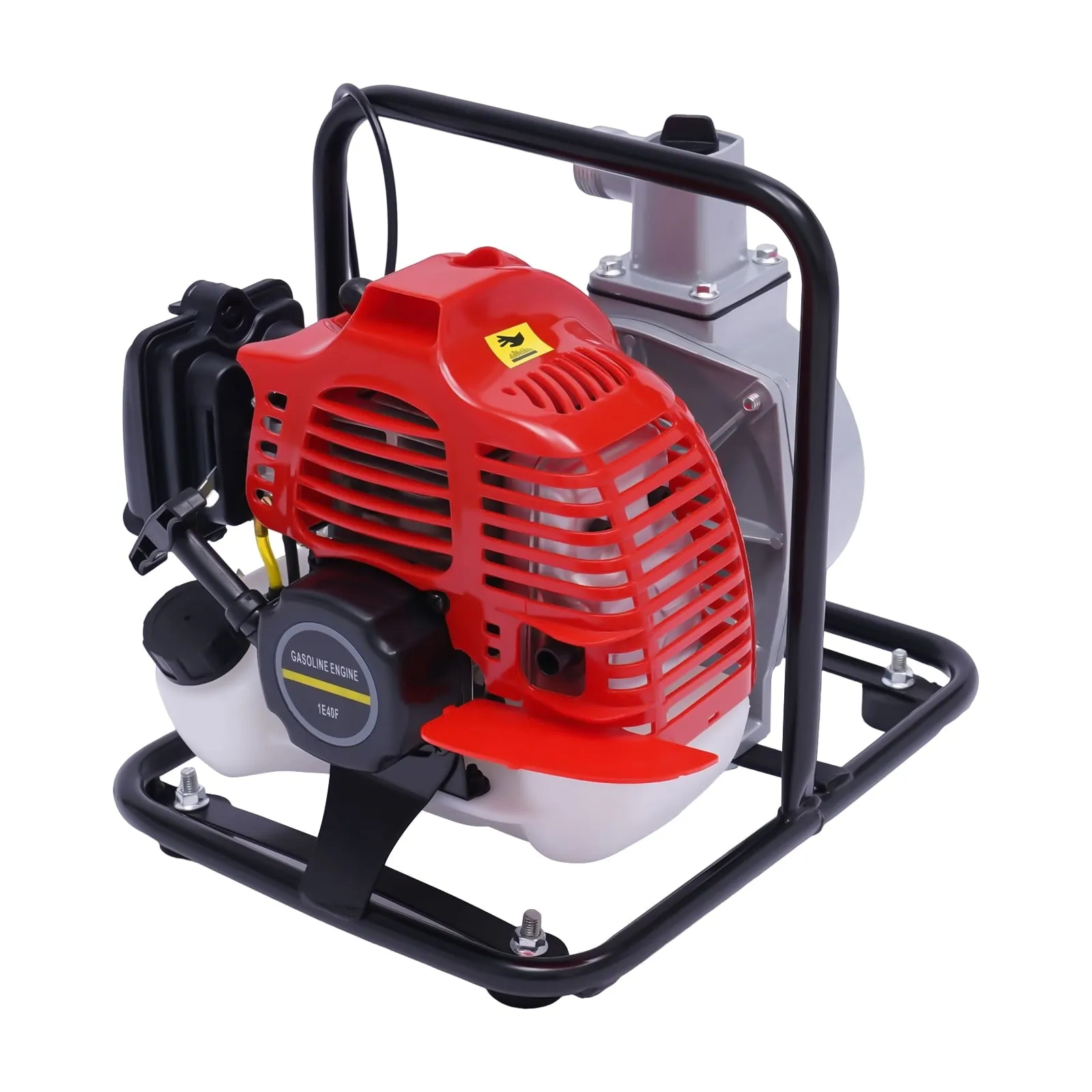 2-Stroke 2HP 1 inch 43cc Gasoline Water Pump, Gas Powered High Pressure Petrol Water Transfer Removal Pump with Air-Cooled Engine