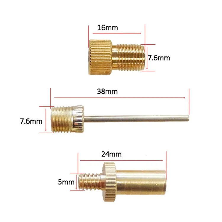 4 in 1 A Inflator Adapter French Mouth / US Mouth / UK Mouth Inflation Needle Adapter