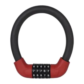 40 x 1.72cm Bicycle And Electrical Vehicle 5-Digit Combination Lock Safety Anti-Theft Cycling Lock(Black And Red)