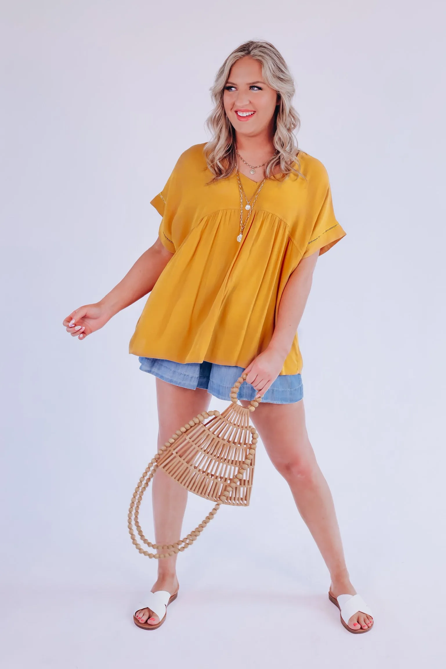 A Bright Light Mustard Blouse