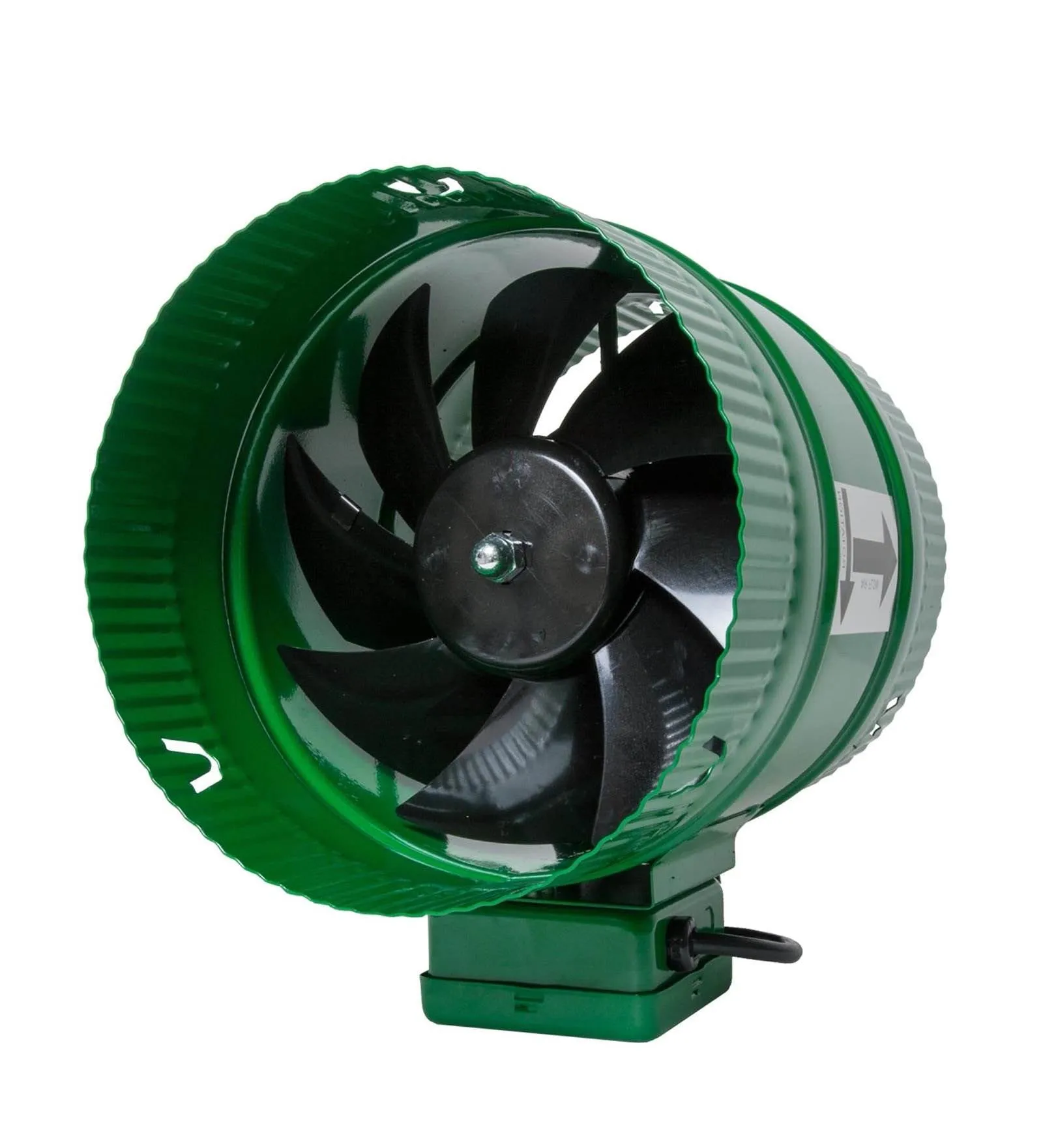 Active Air ACFB8 8 Inch Hydroponics Inline Duct Booster Fan 471 CFM, Green