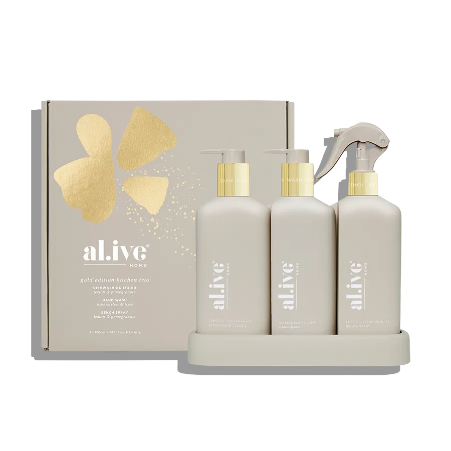 al.ive Metallic Gold Limited Edition Kitchen Trio