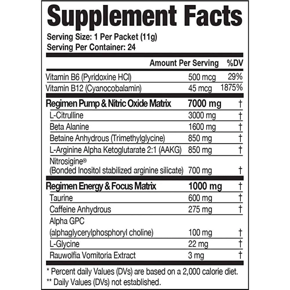 AP Sports Regimen Pre Workout 24 Servings