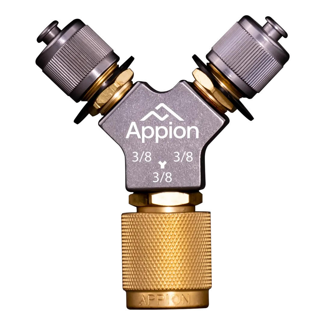 Appion SPDY38 MegaFlow Speed-Y - (2) 3/8in MFL to 3/8in FL