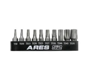 ARES 31004 - 10-Piece 5-Point Torx Plus Tamper Proof Security Bit Set