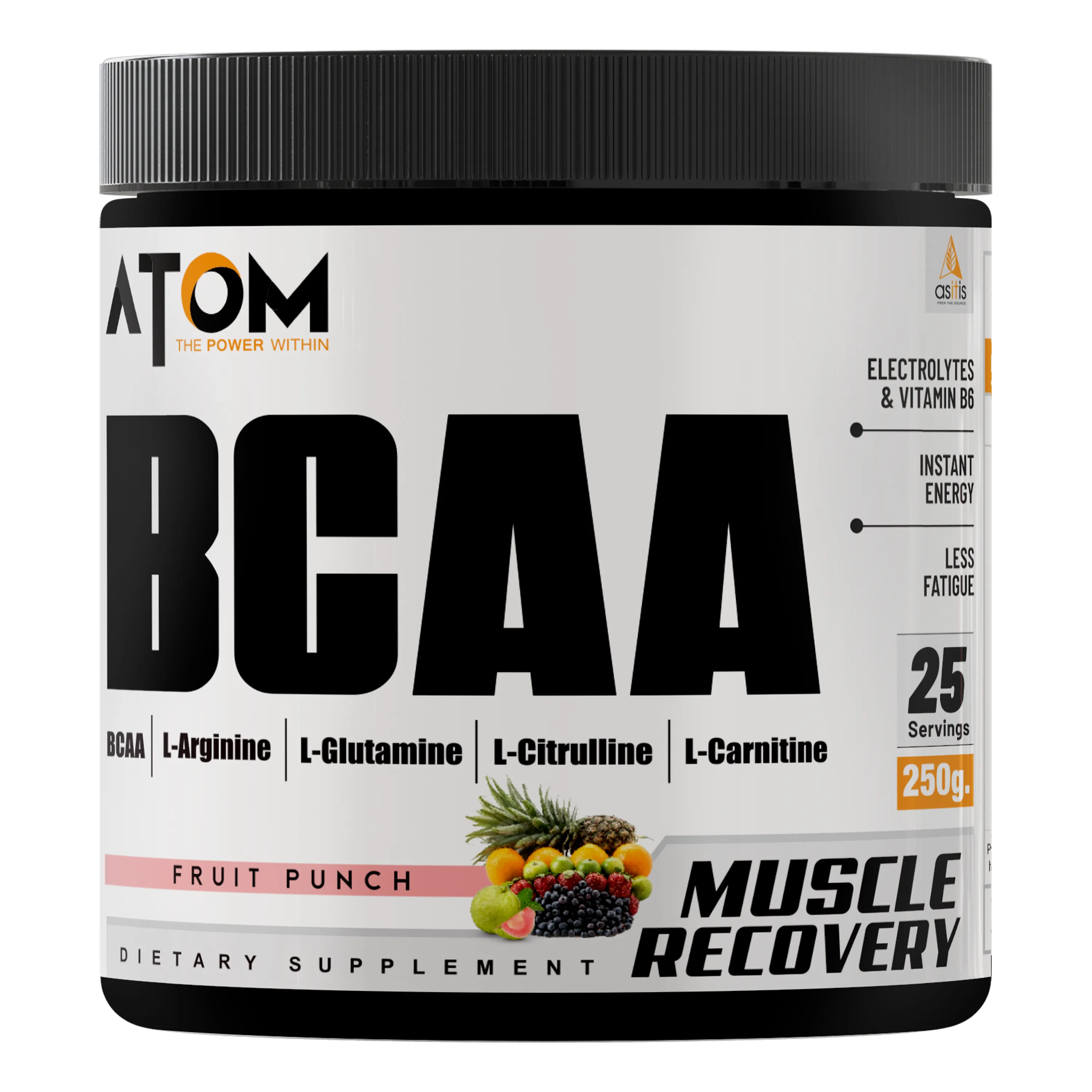 ATOM BCAA 250g with L-arginine, L-Carnitine, L-Citrulline