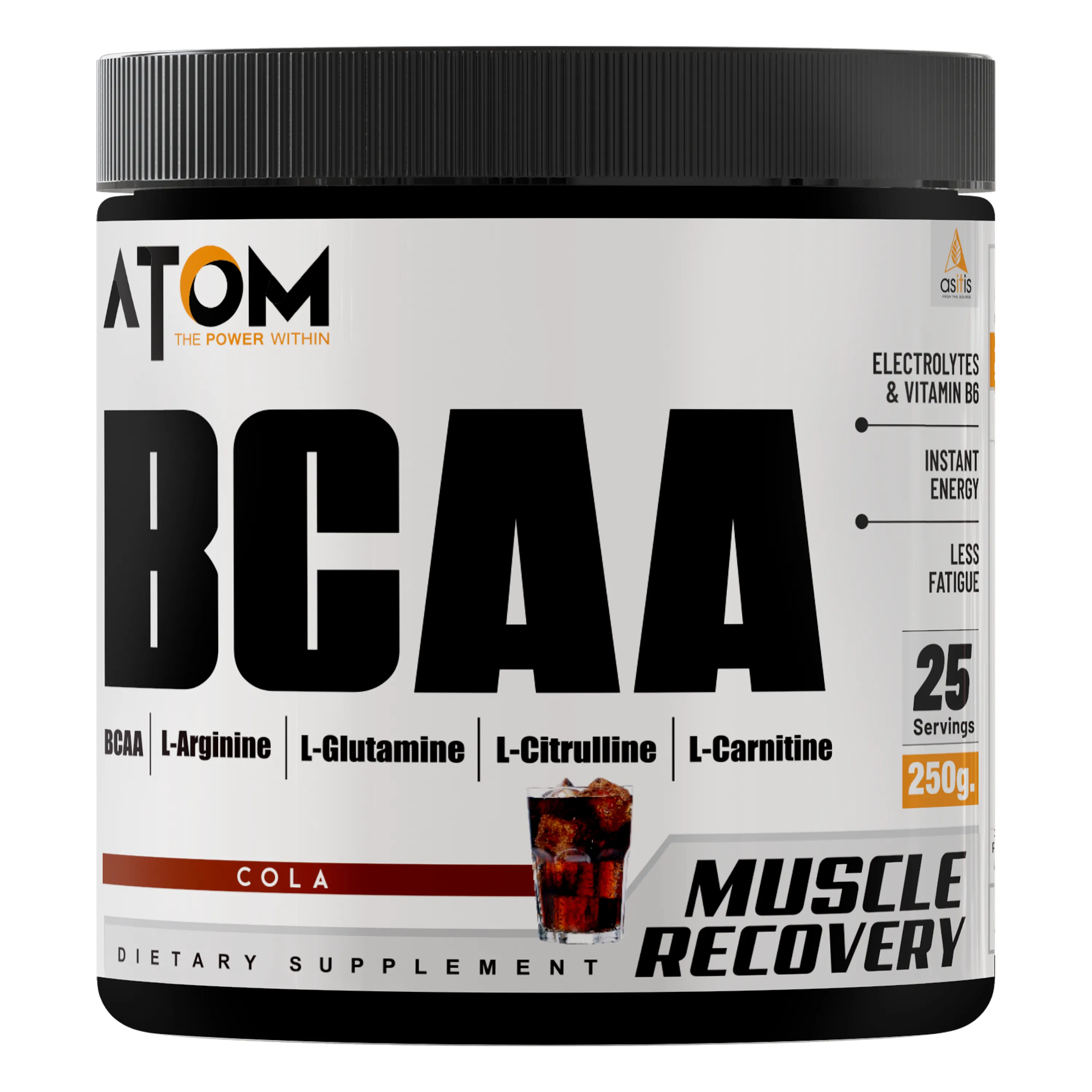 ATOM BCAA 250g with L-arginine, L-Carnitine, L-Citrulline