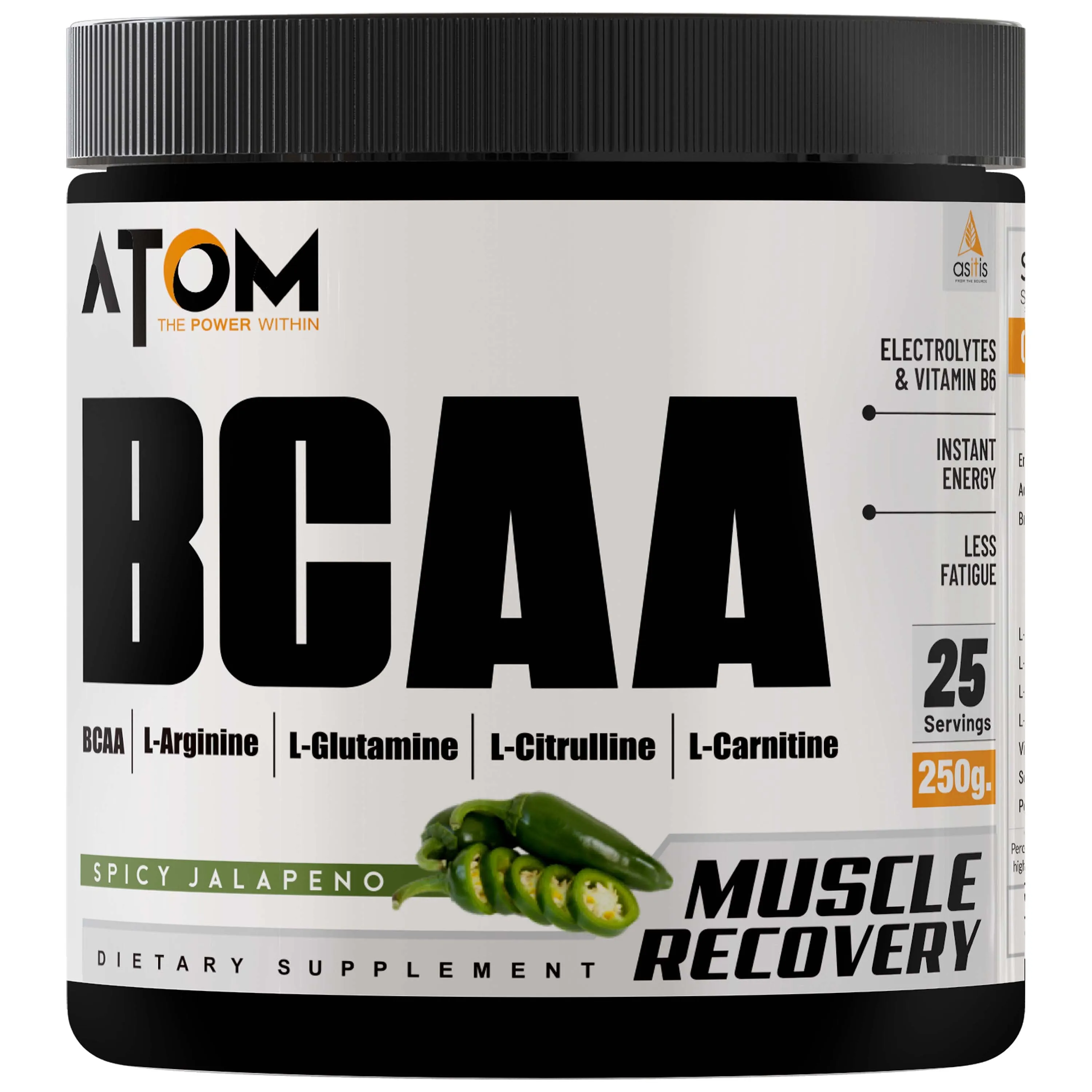 ATOM BCAA 250g with L-arginine, L-Carnitine, L-Citrulline