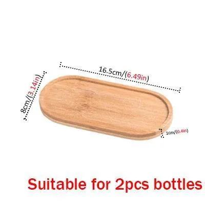 Bamboo Soap Dispenser Set: Elegant Bathroom & Kitchen Organizer