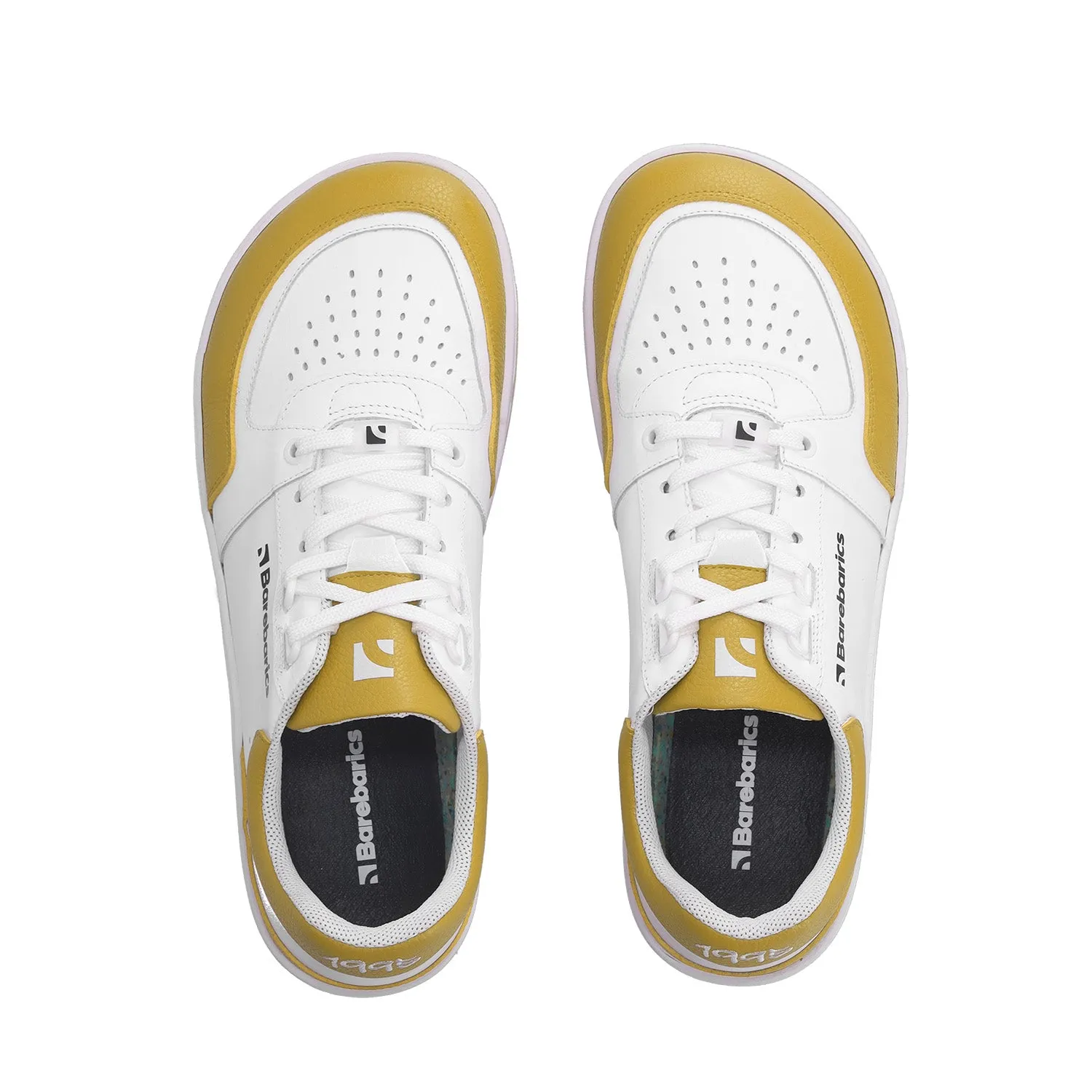 Barefoot Sneakers Barebarics Wave - White & Sunset Yellow