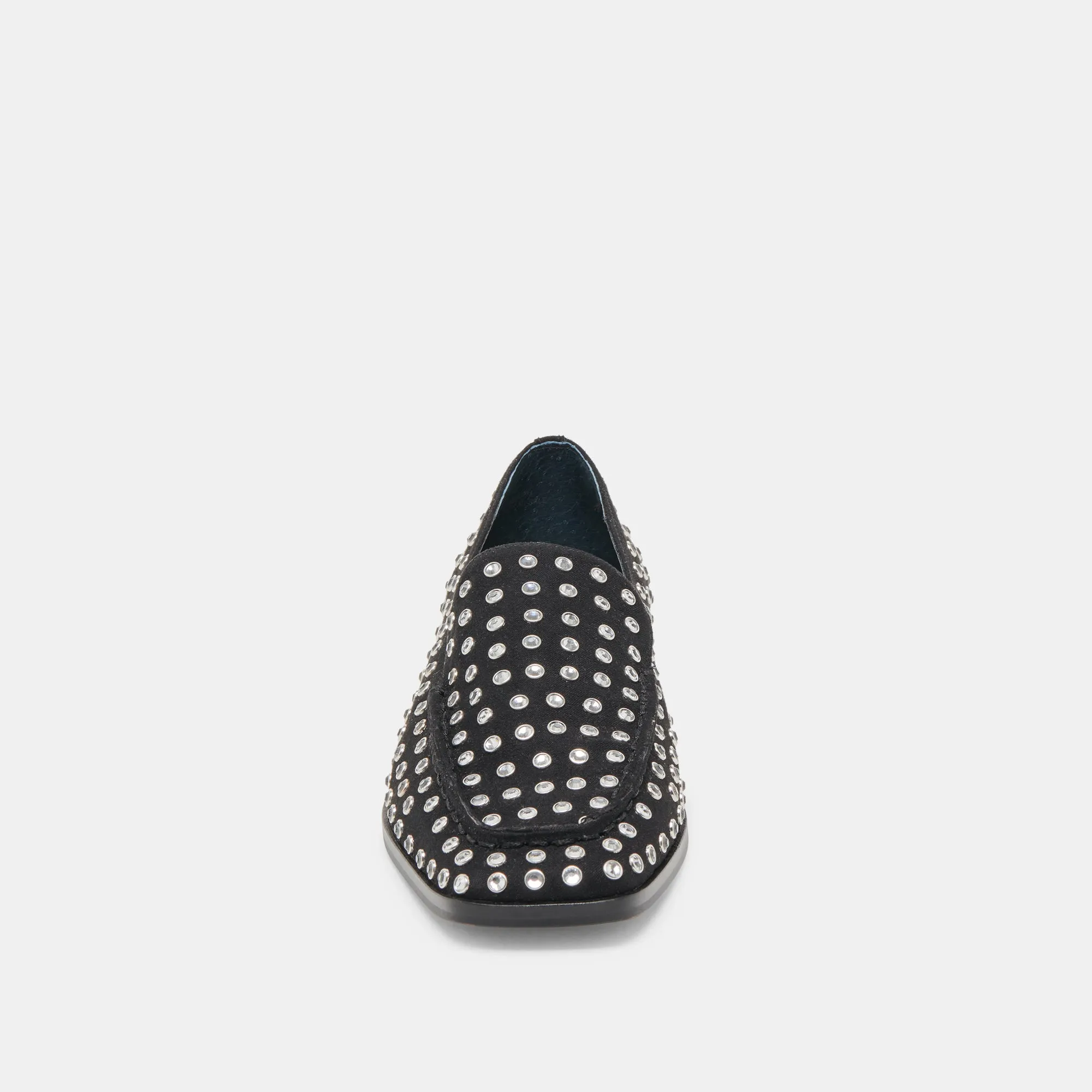 BENY CRYSTAL STUD FLATS BLACK CRYSTAL