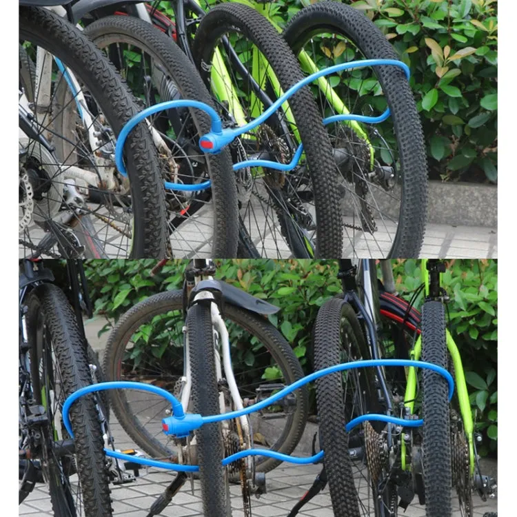 Bicycle Portable Anti-theft Lock Steel Cable Lock with Lock Frame, Style:A Style 100cm Black