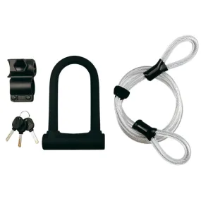 BIKERSAY BK020A Bicycle Anti-theft U-shaped Lock, With Wire Rope