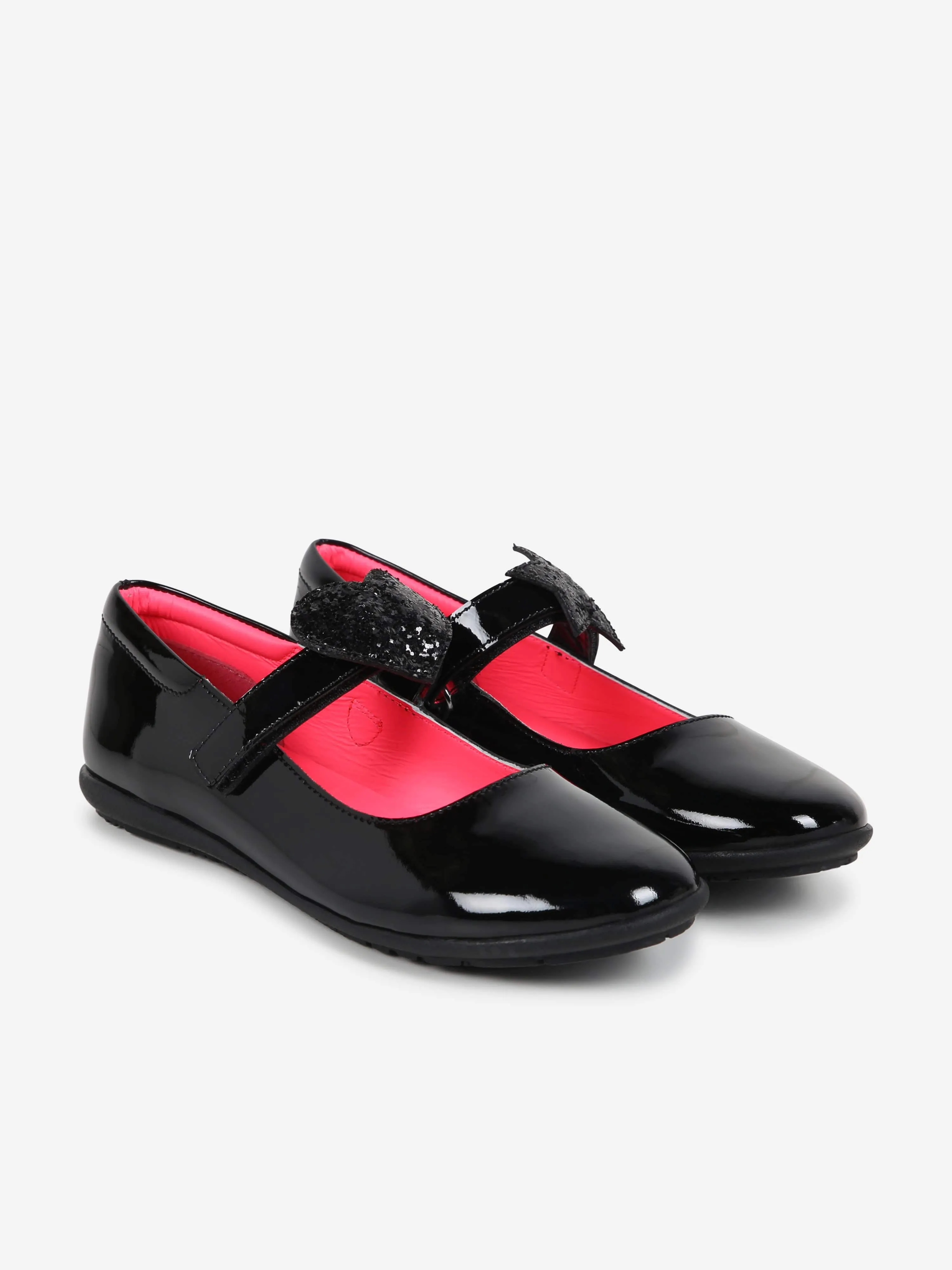 Billieblush Girls Heart Ballerina Shoes in Black