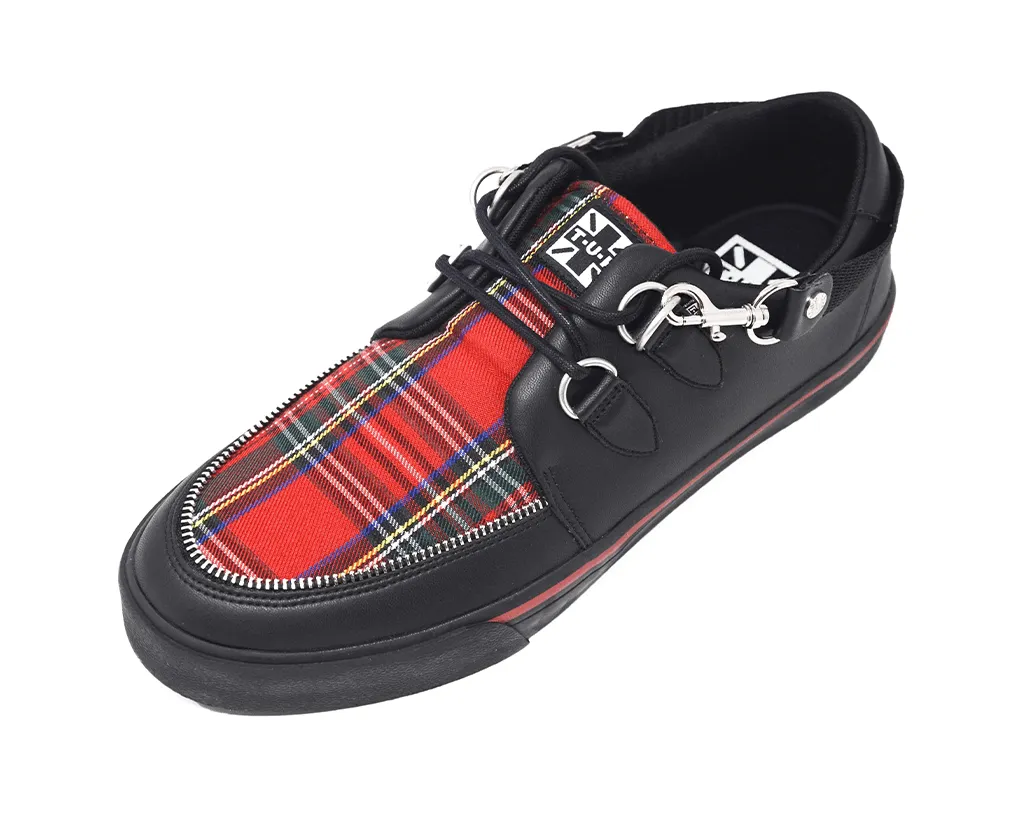 Black TUKskin™ & Red Tartan Sneaker