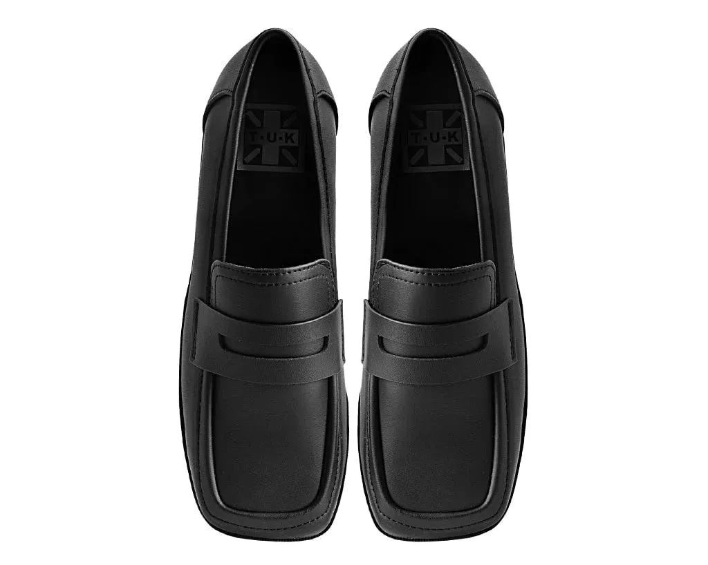 Black TUKskin™ Square Nosebleed Loafer