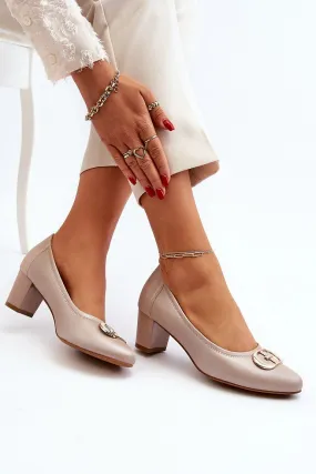 Block heel pumps Step in style