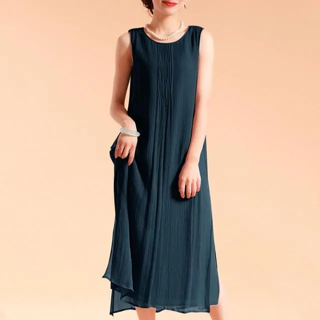 Casual Chic Sleeveless Midi Dress