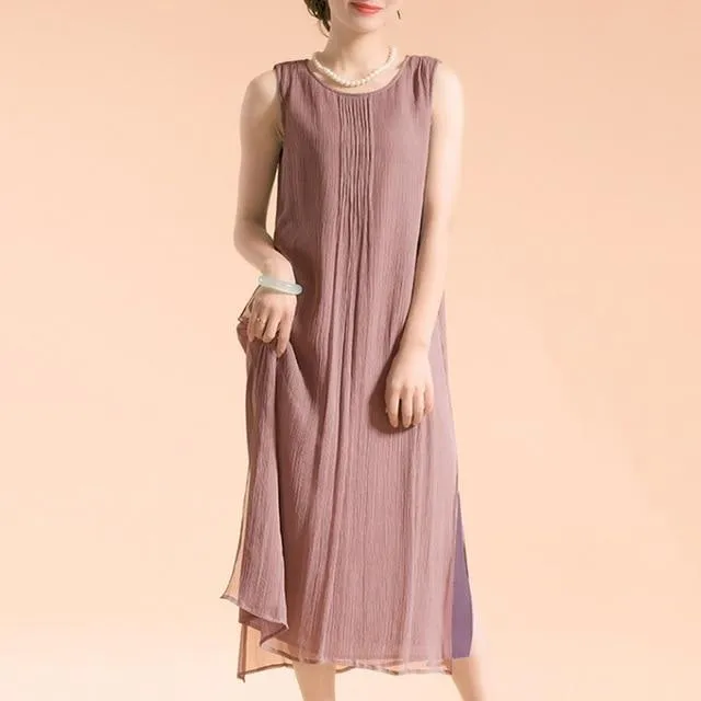 Casual Chic Sleeveless Midi Dress