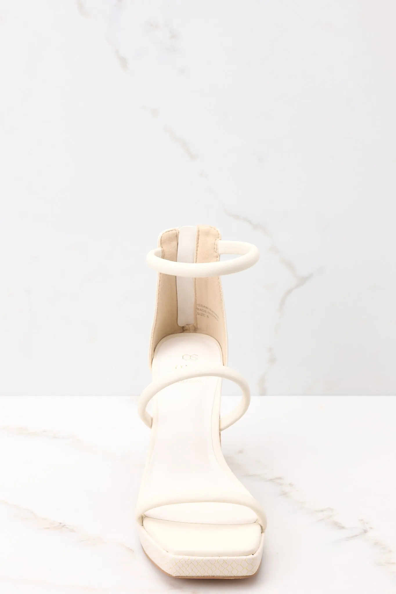 Classy Sensation Ivory High Heel Platform Sandals