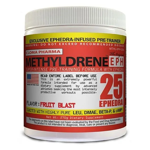 Cloma Pharma Methyldrene EPH 25mg Ephedra 45 Servings