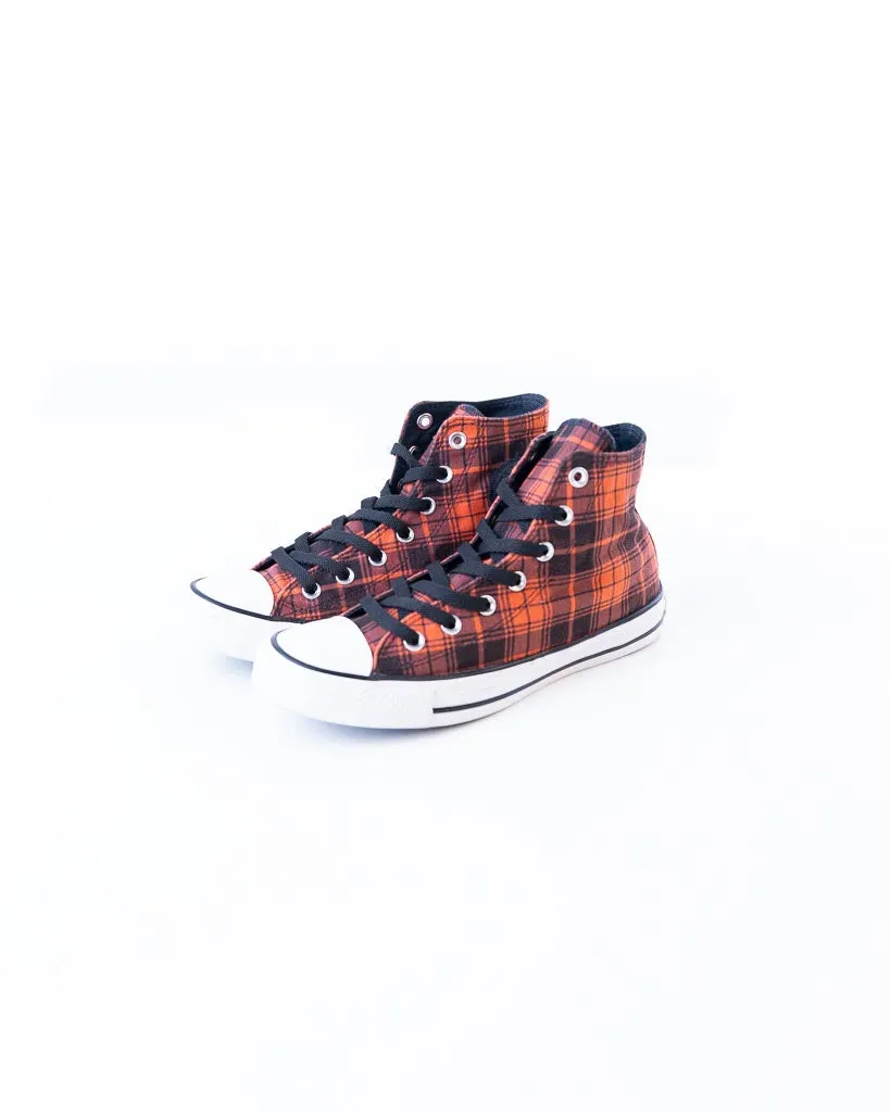 Converse Checked Mid-Top Lace-Up Sneakers