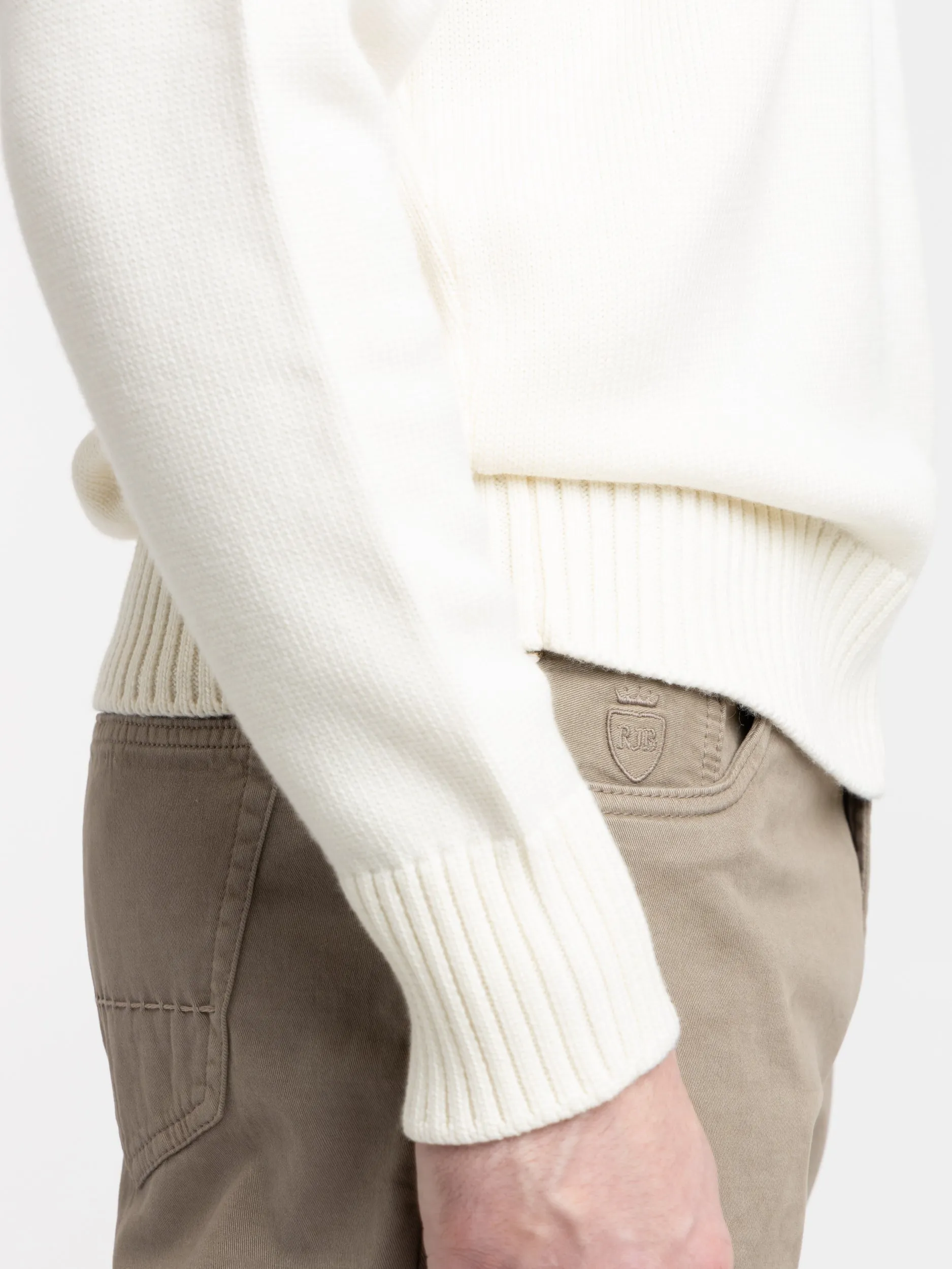 Cream White Crewneck Sweater