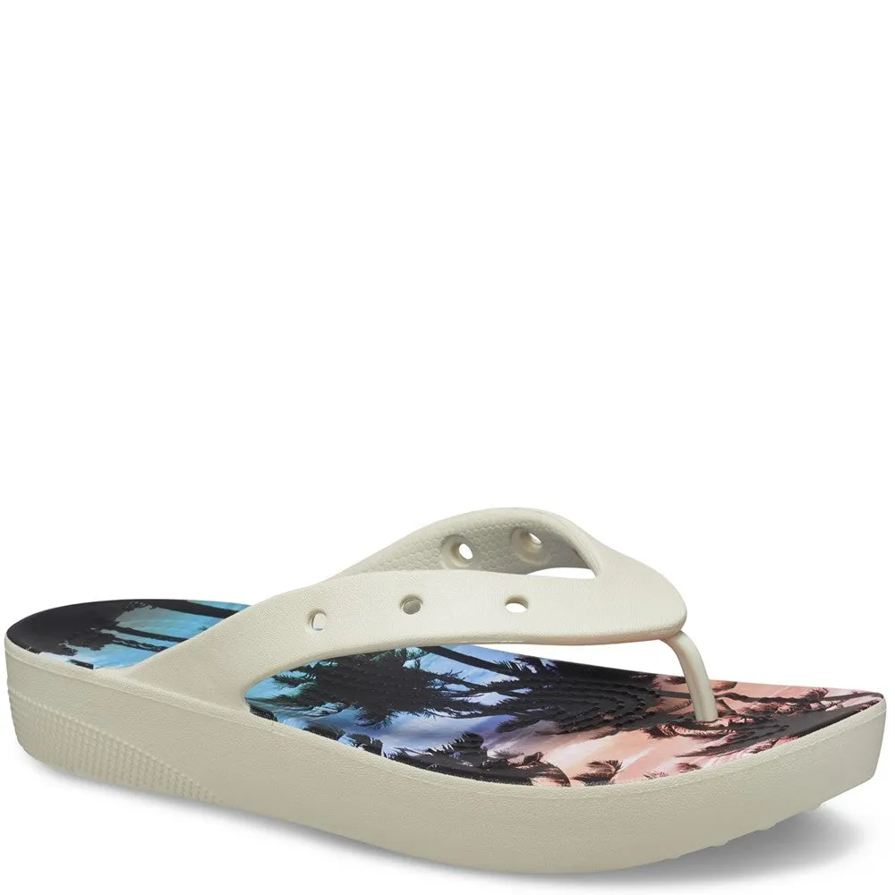 Crocs Unisex Classic Summer Nostalgia Platform Flip Flop