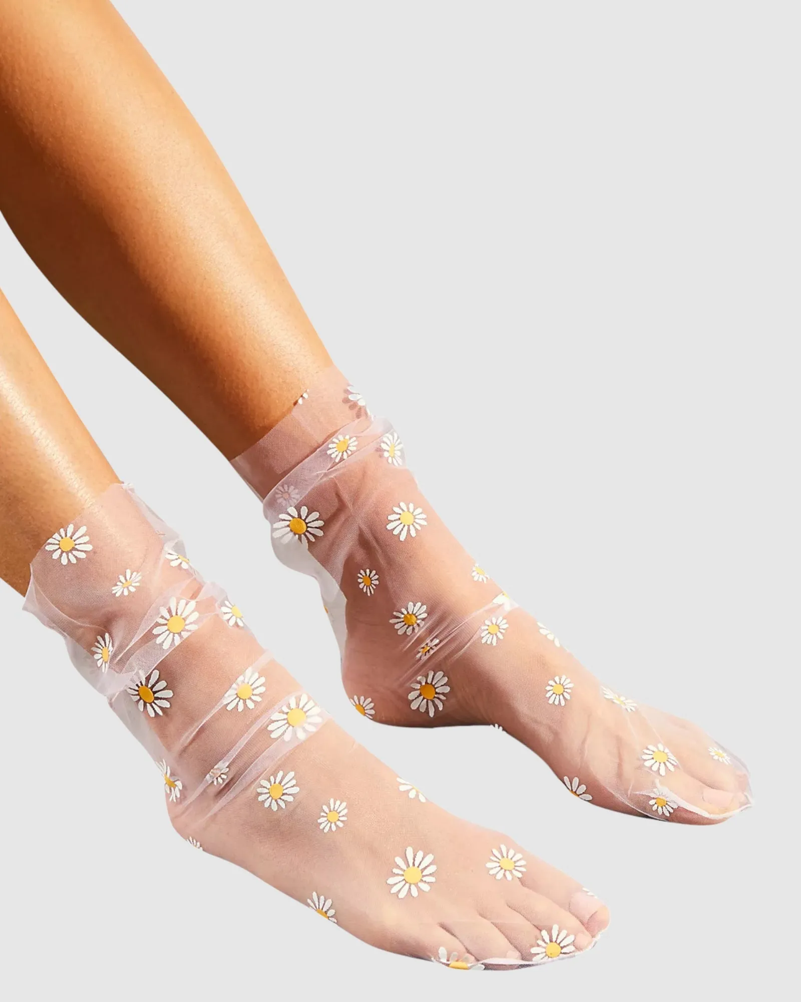 Daisy Tulle Socks - Pink