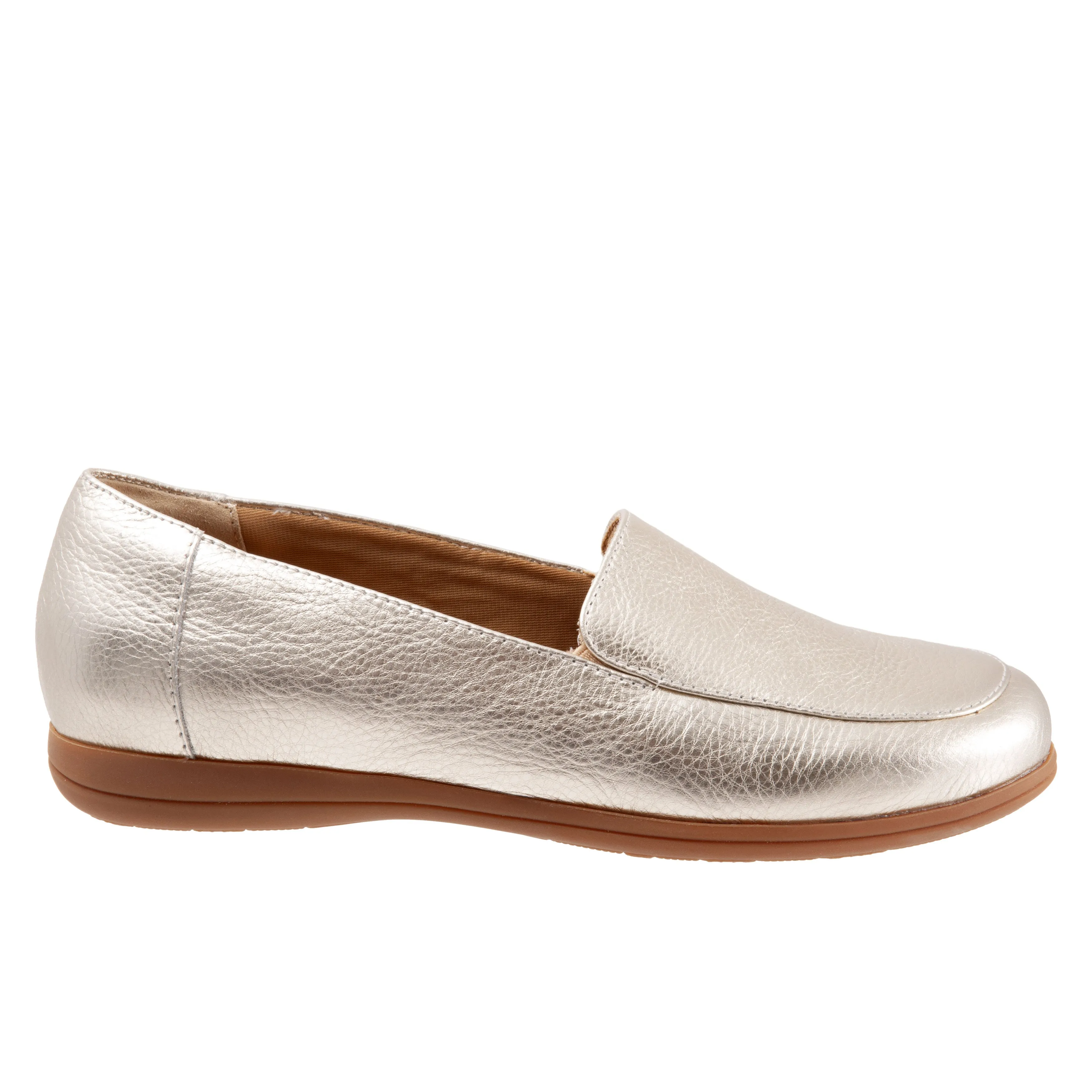 Deanna Champagne Leather Loafer Shoes