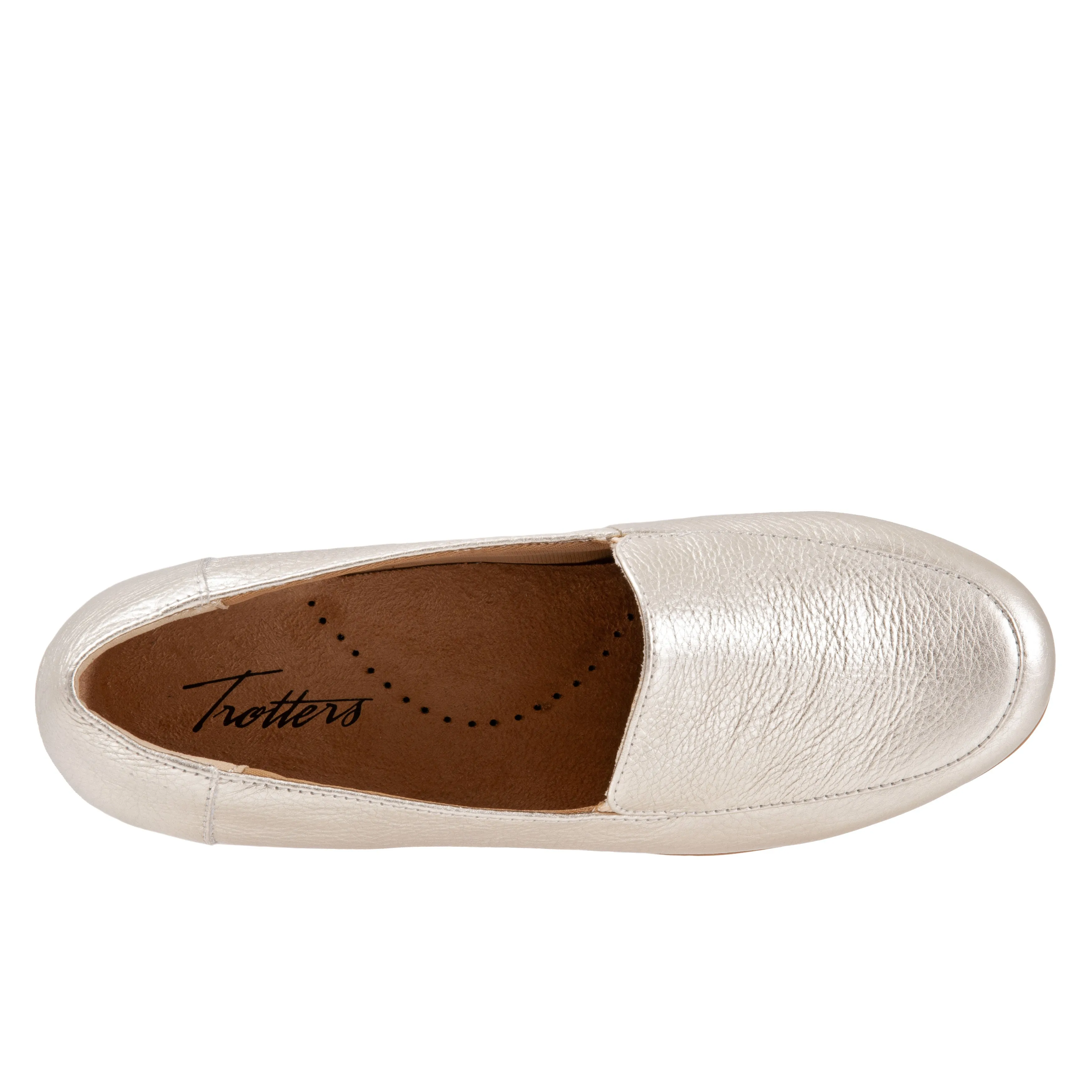 Deanna Champagne Leather Loafer Shoes