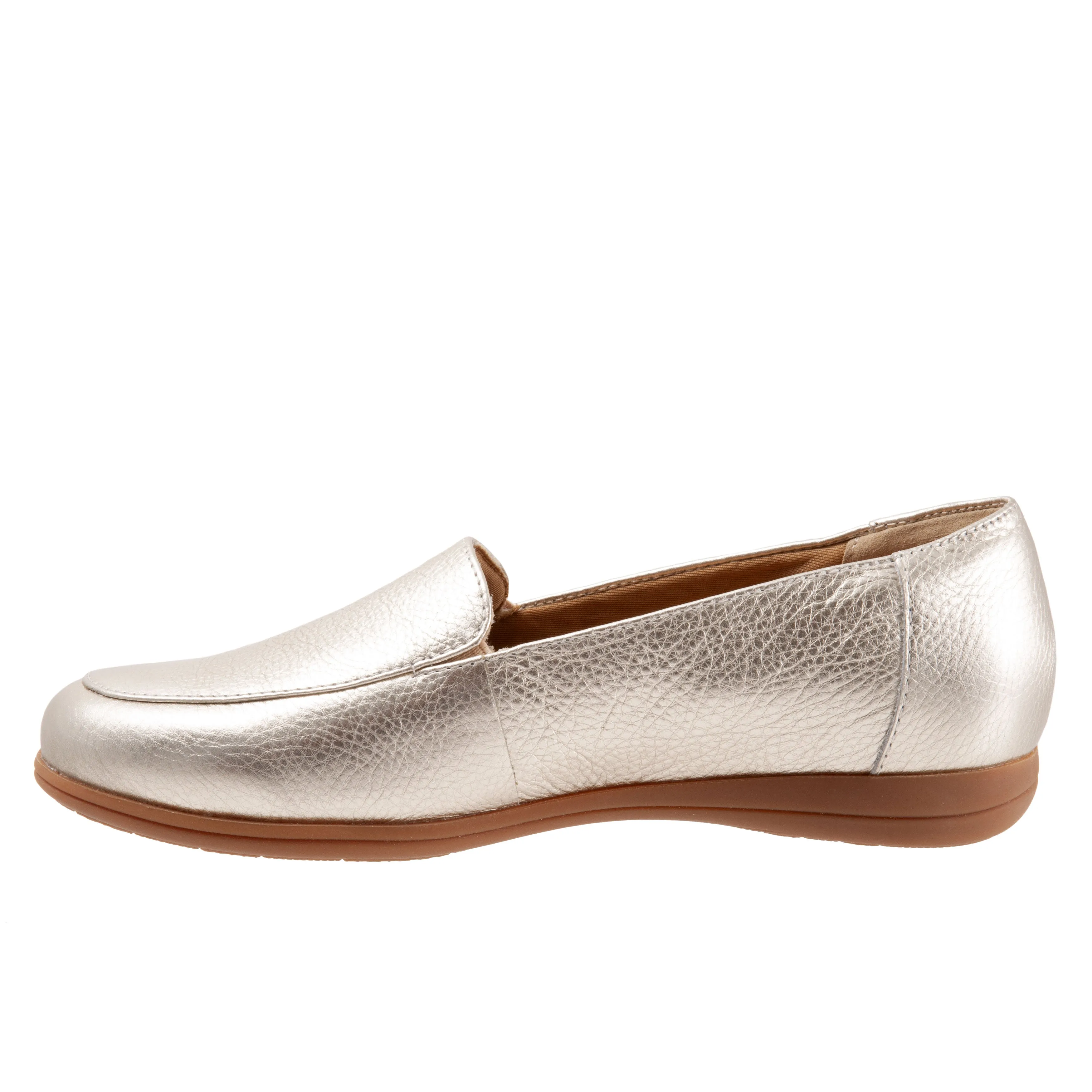 Deanna Champagne Leather Loafer Shoes