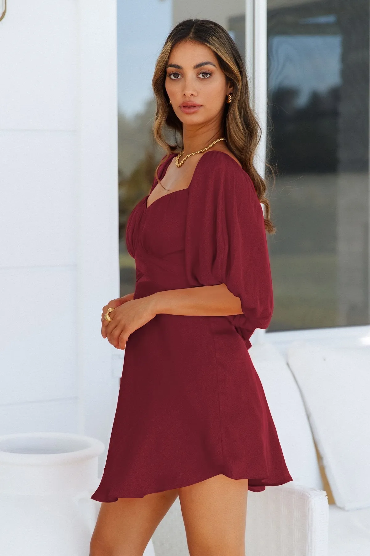 Della Balloon Sleeve Dress - Orchid - FINAL SALE