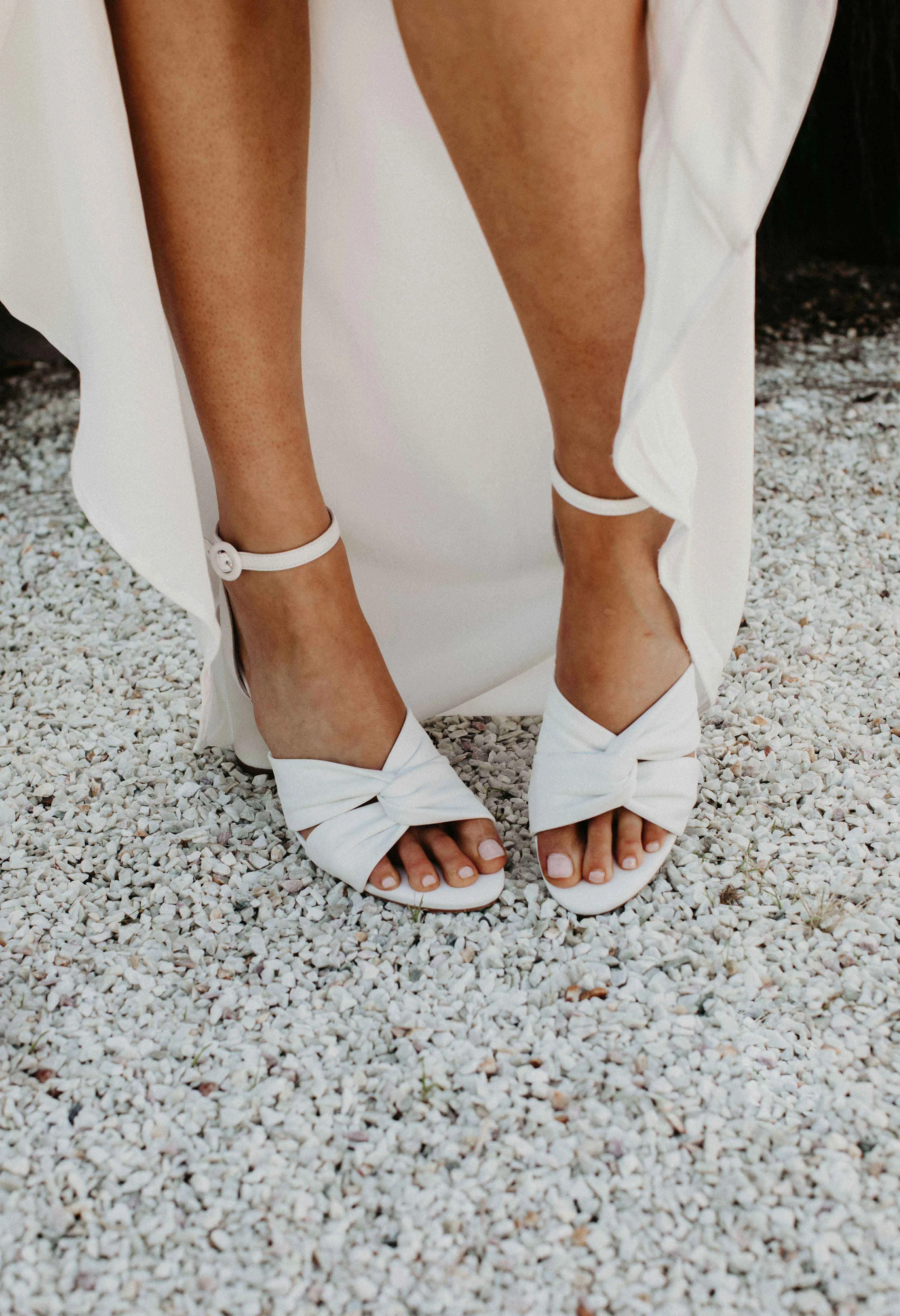 DESTINY - IVORY LEATHER WEDDING SANDALS - FINAL SALE