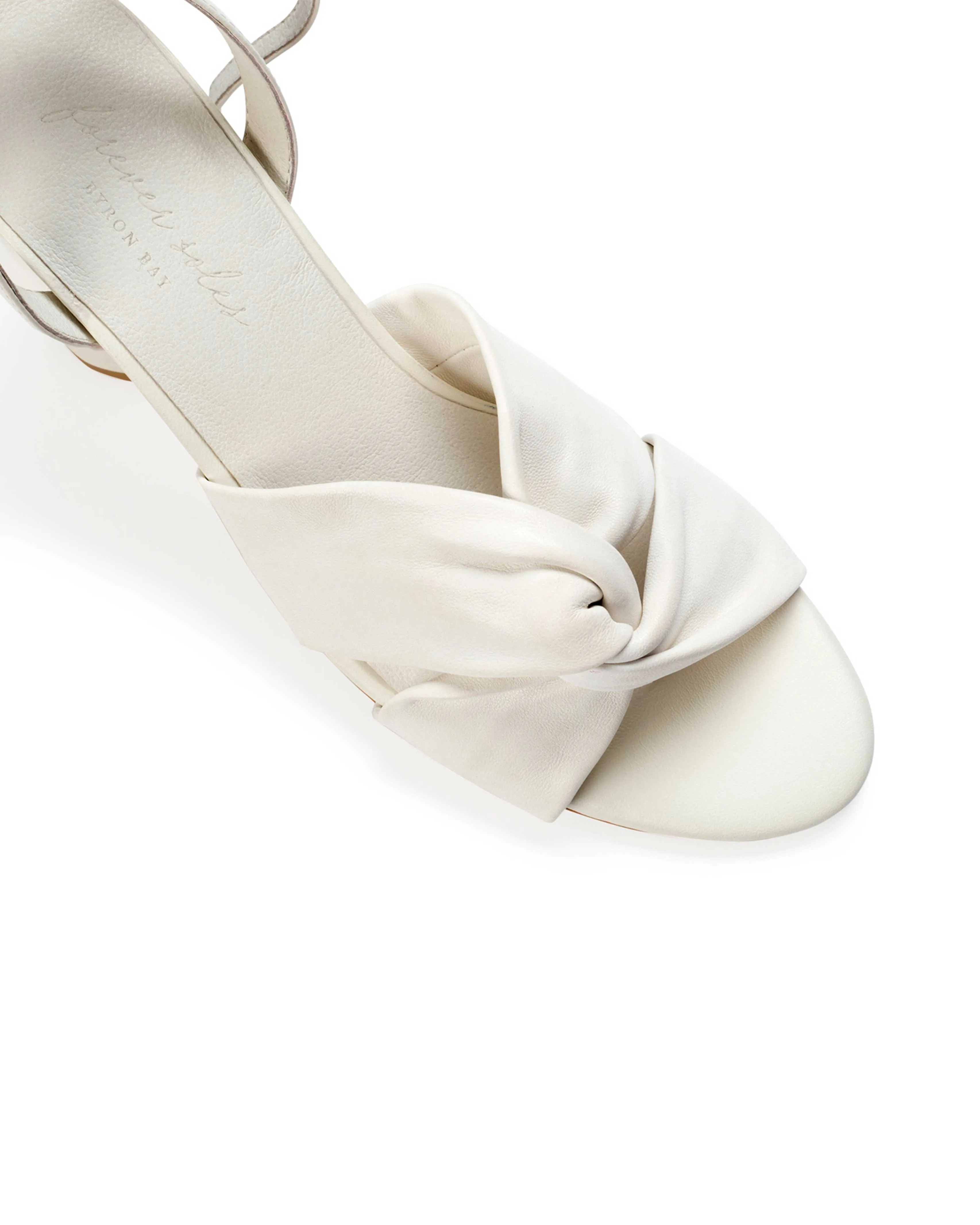 DESTINY - IVORY LEATHER WEDDING SANDALS - FINAL SALE