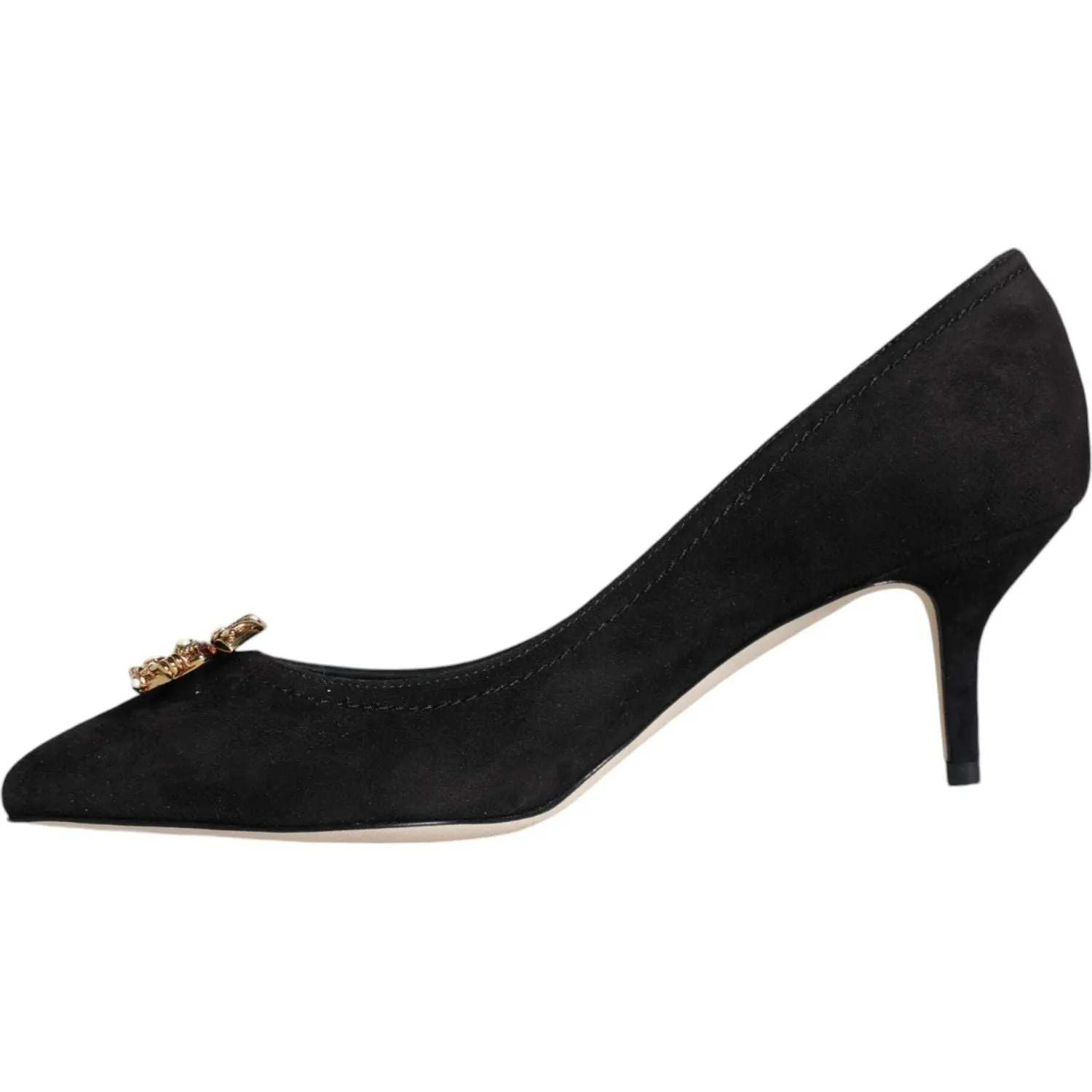 Dolce & Gabbana Black Amore Suede Bellucci Heels Pumps Shoes