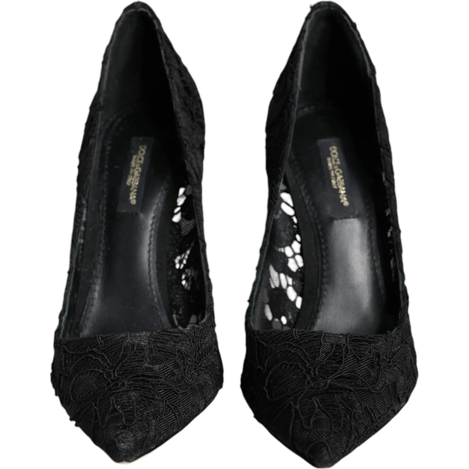 Dolce & Gabbana Black Taormina Lace Bellucci Pumps Shoes