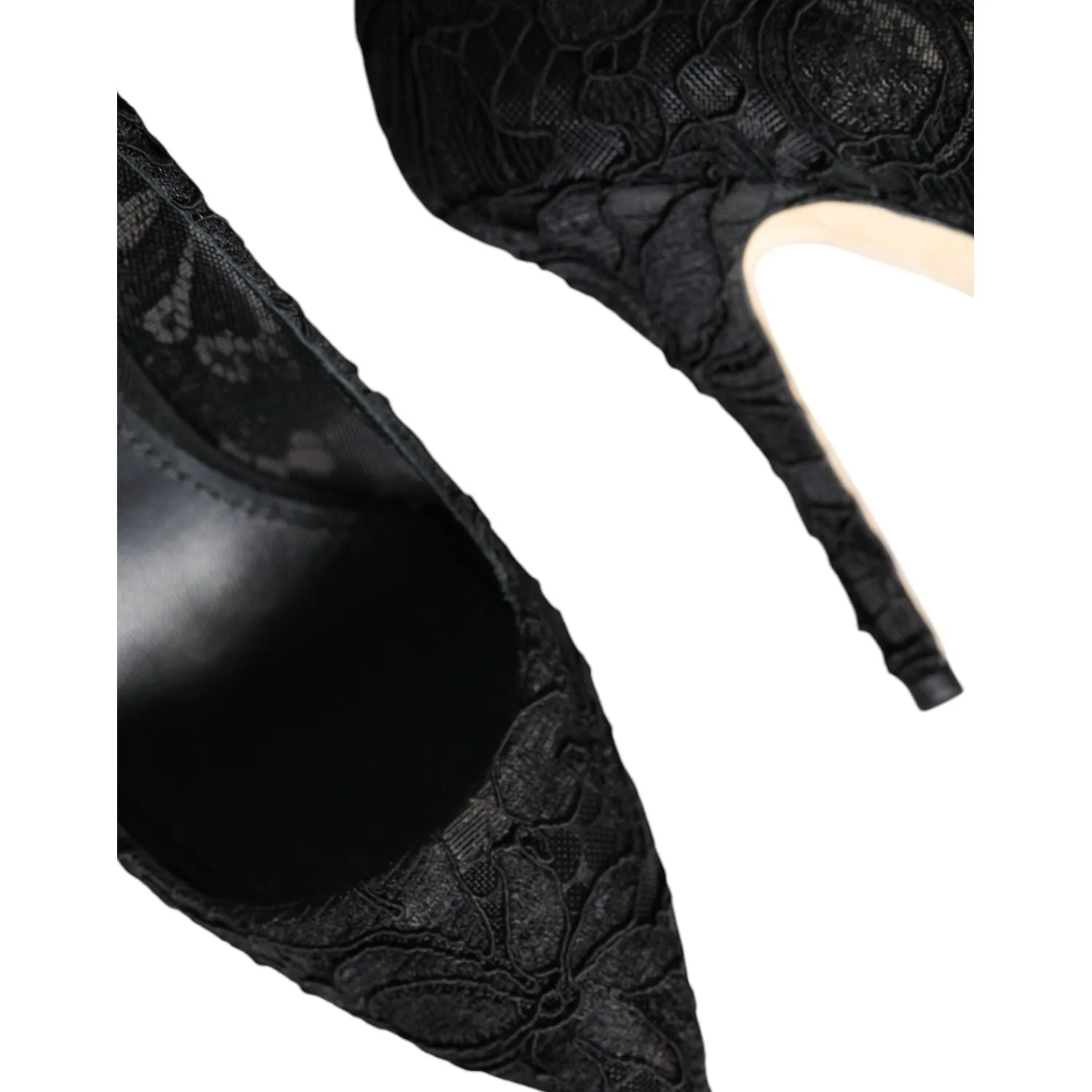 Dolce & Gabbana Black Taormina Lace Bellucci Pumps Shoes