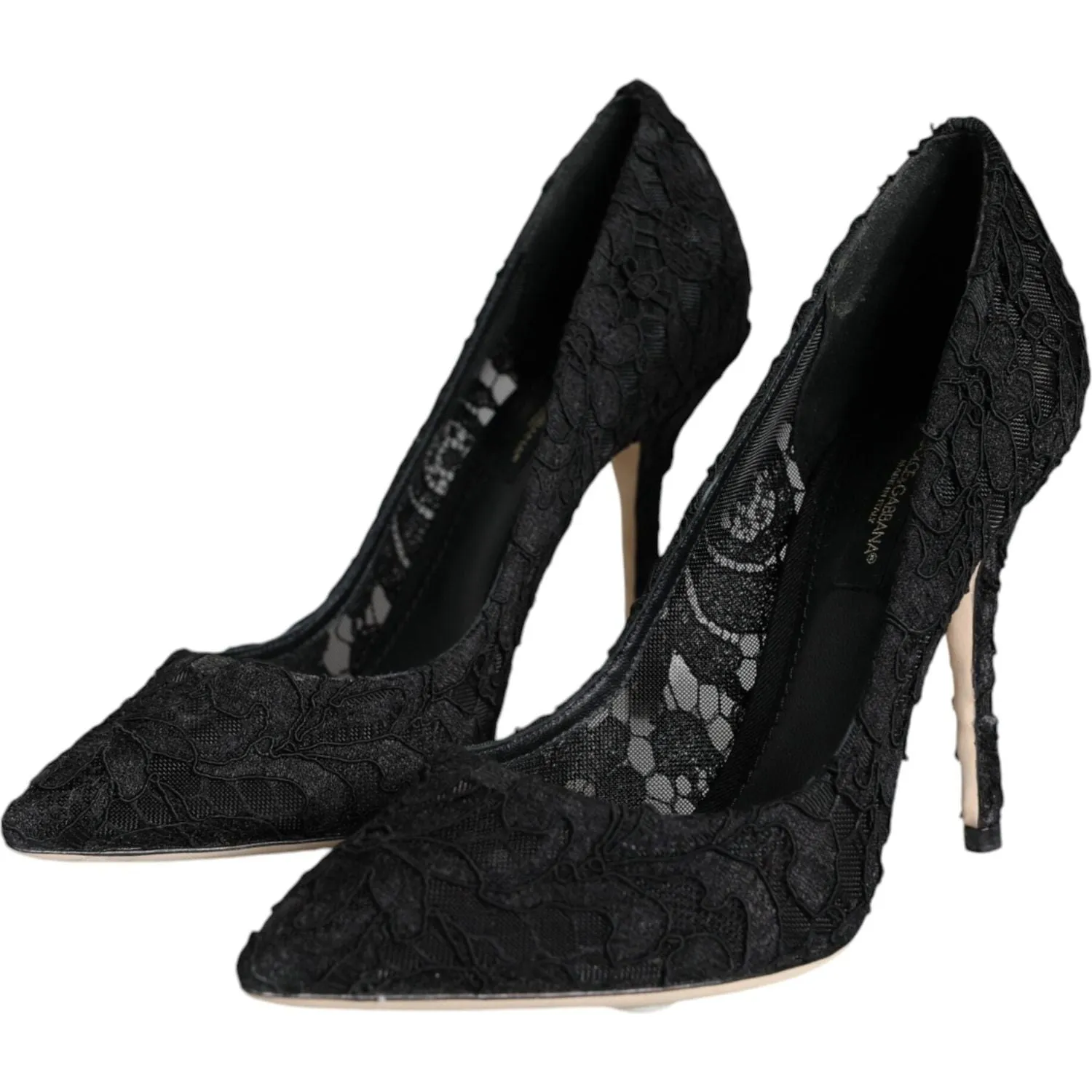 Dolce & Gabbana Black Taormina Lace Bellucci Pumps Shoes