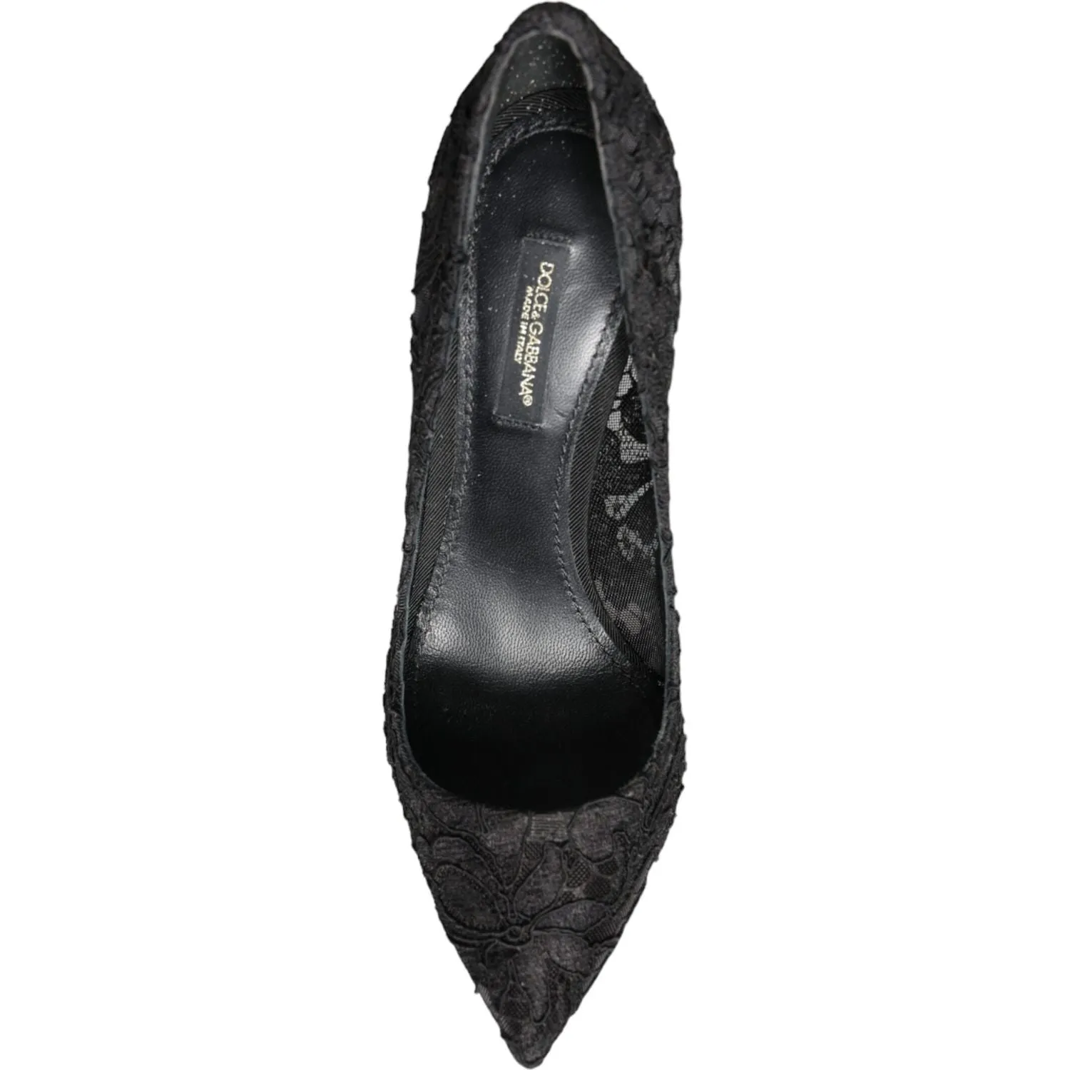 Dolce & Gabbana Black Taormina Lace Bellucci Pumps Shoes