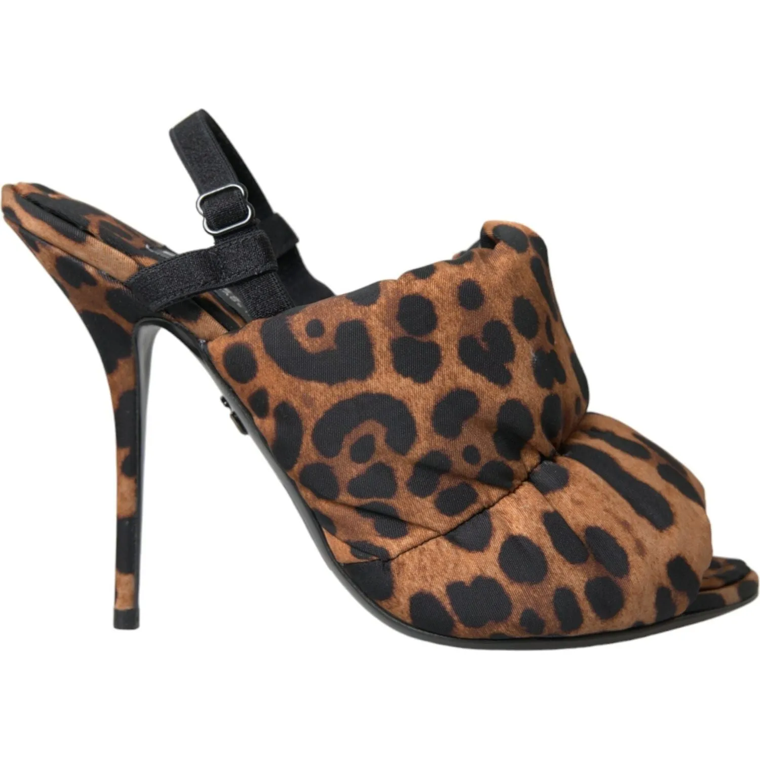 Dolce & Gabbana Brown Leopard Slingback Heels Sandals Shoes