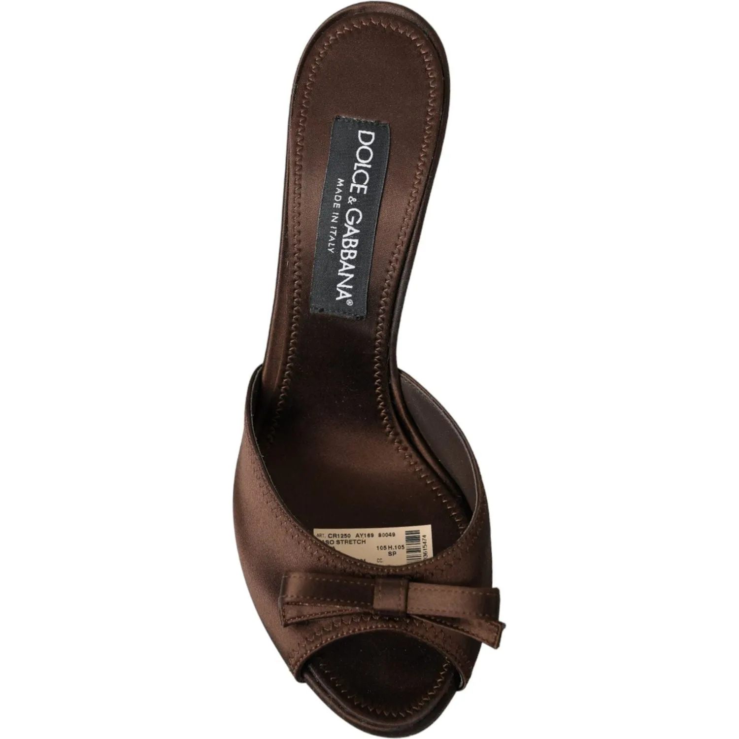 Dolce & Gabbana Brown Suede Leather Slides Heels Sandals Shoes