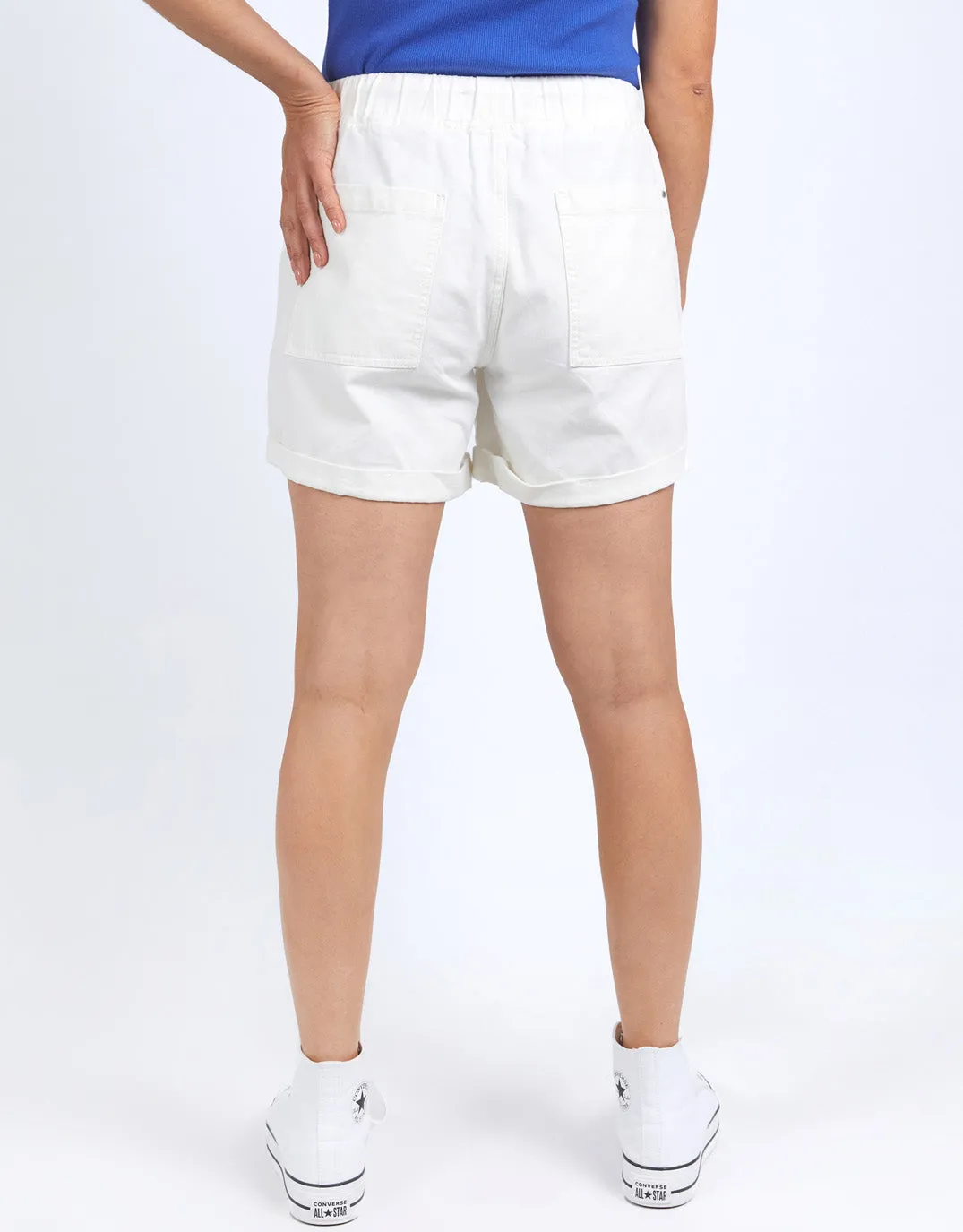 Emma Relaxed Denim Short - Vintage White