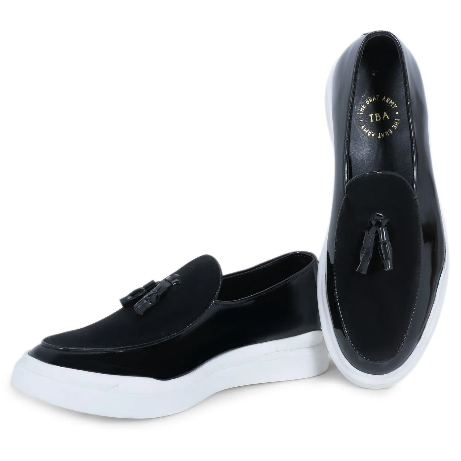 Essen Patent Black Tassel Classic Sneakers