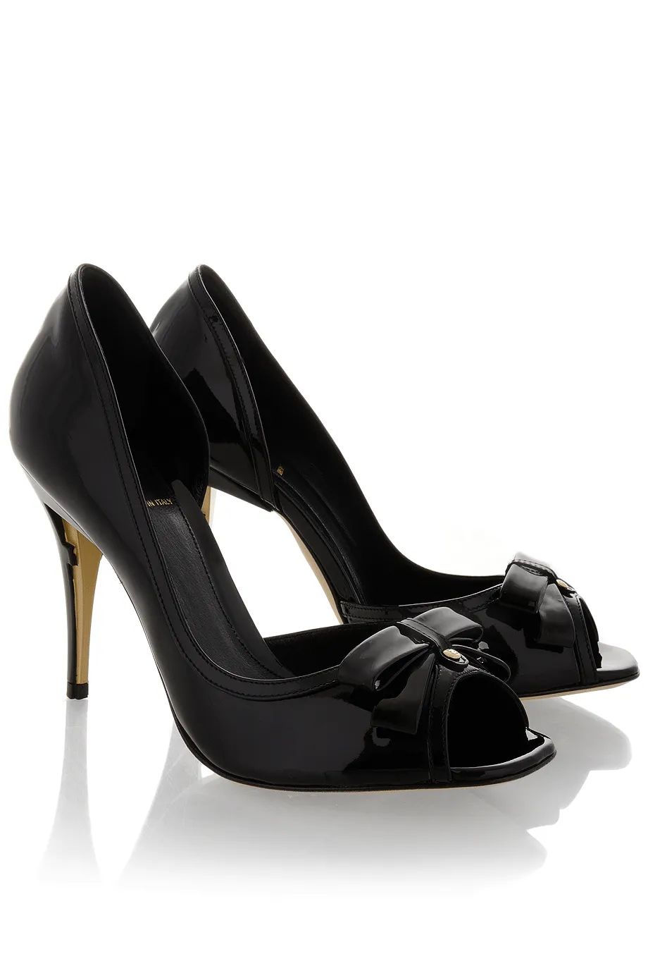 FENDI SPUNTATA Vernice Bow Peep Toe