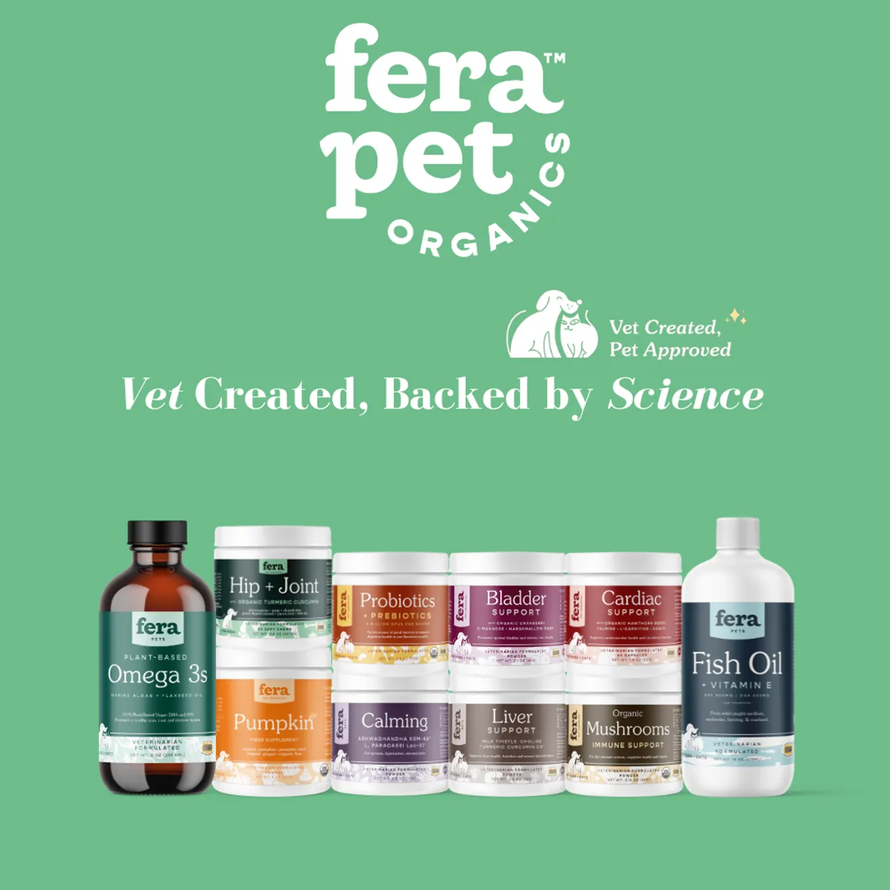 Fera Pet Organics Dog and Cat Supplement, Fish Oil