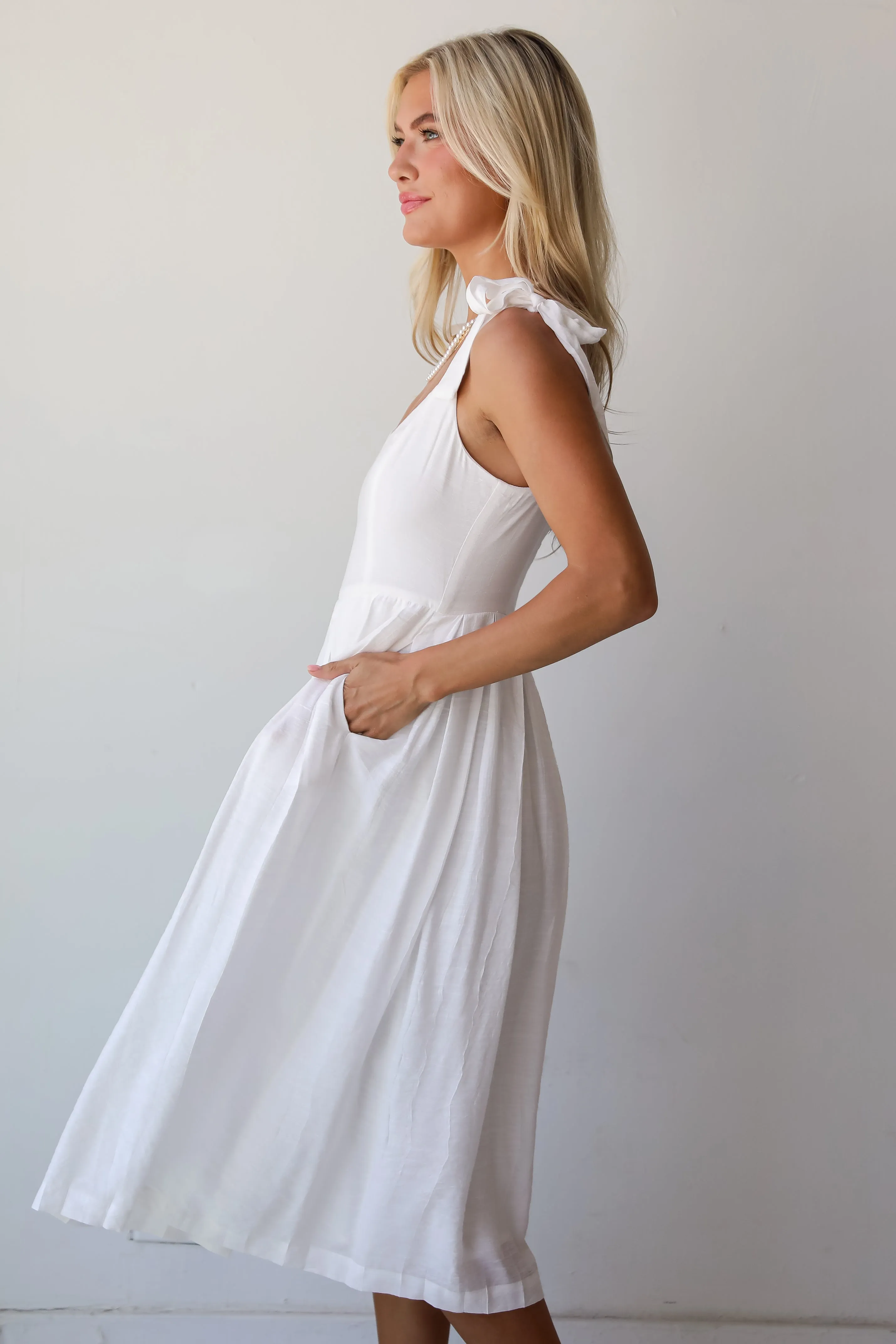 FINAL SALE - Luminous Glow White Culotte Jumpsuit