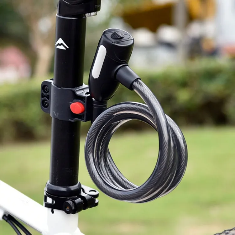 Fixed Portable Anti-theft Thickened Steel Wire Chain Bicycle Lock, Length: Bright Black 1.2m